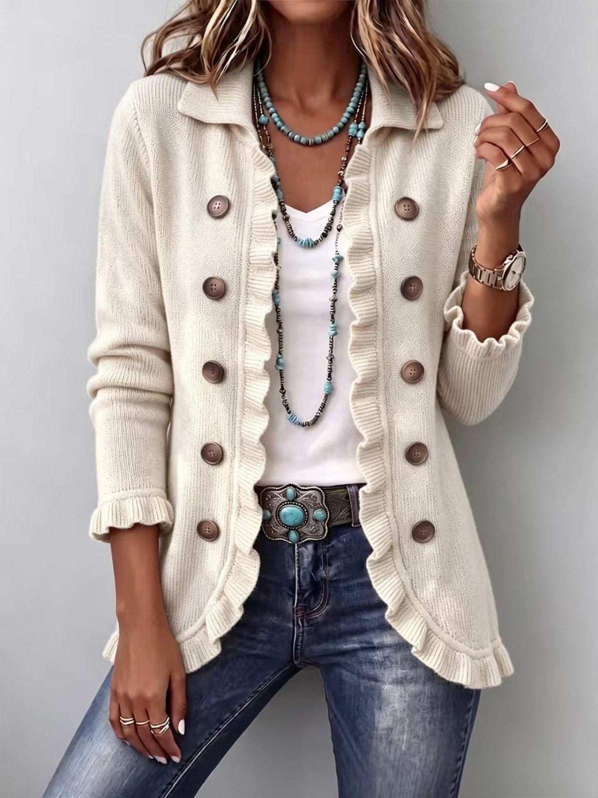 Antonietta | Chaqueta de Punto Marfil