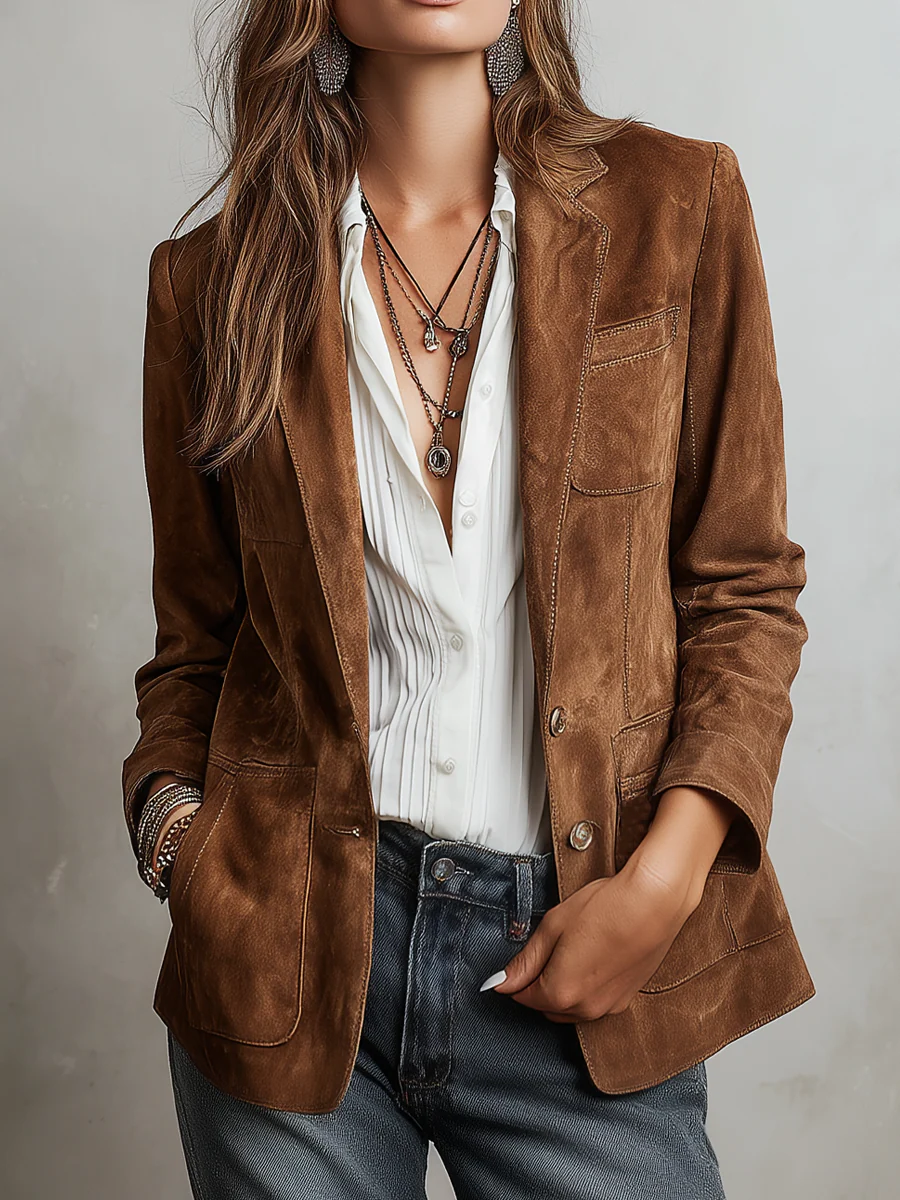 Ines | Blazer de Ante de Lujo