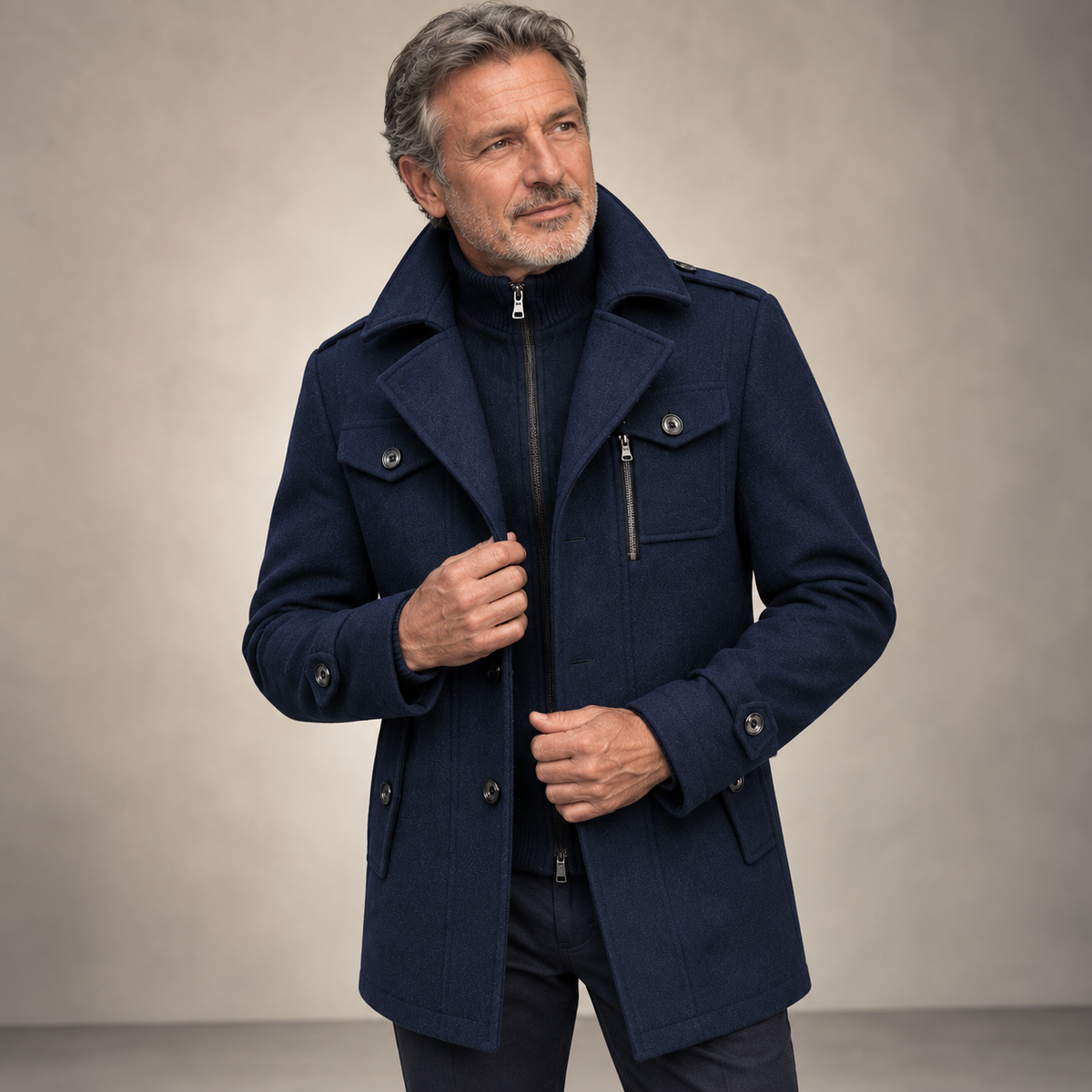 Emanuel | Chaqueta Bicapa con Capucha