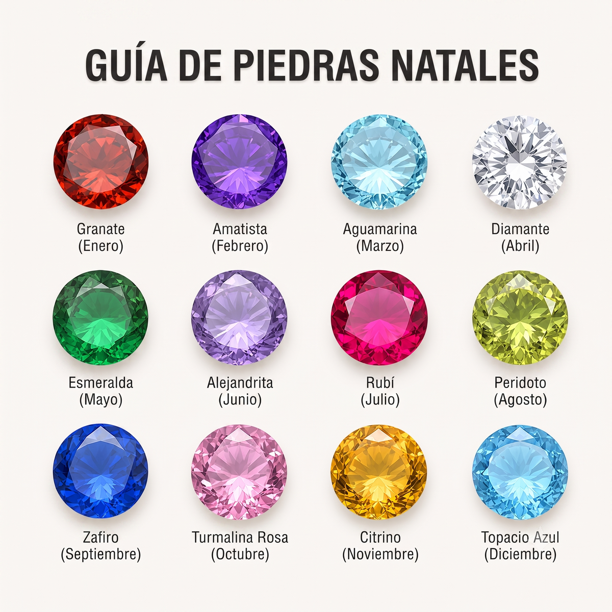 Pulsera de Piedras de Nacimiento Enlazadas Abuela y Nieta