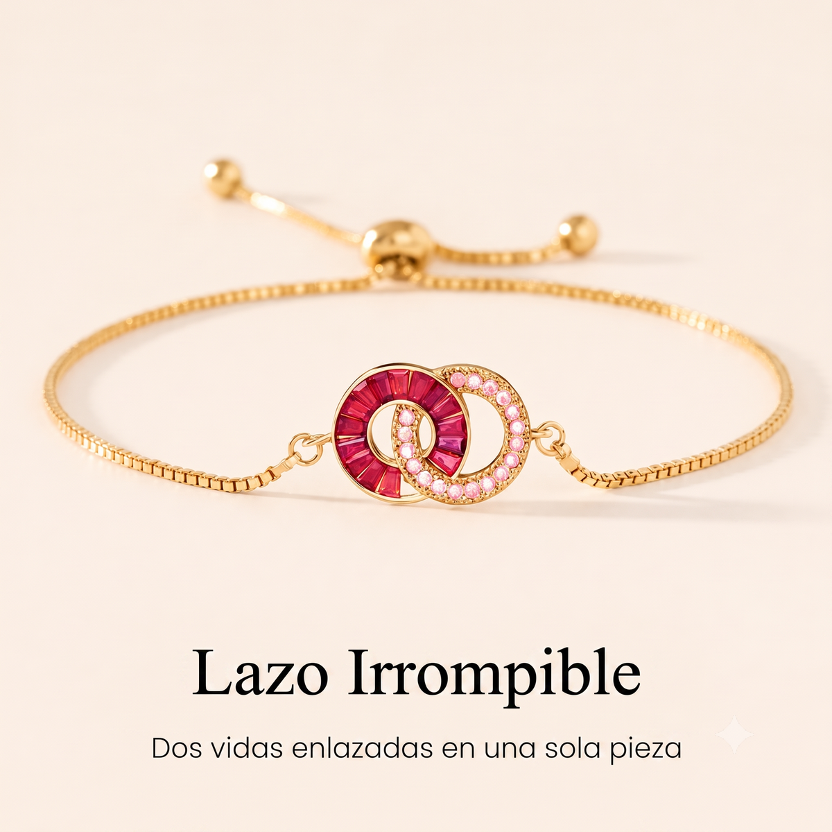 Pulsera de Piedras de Nacimiento Enlazadas Mamá e Hija