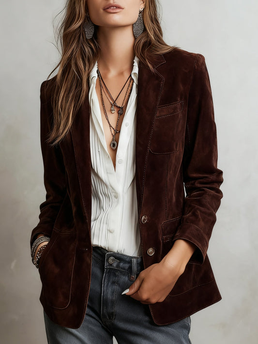 Ines | Blazer de Ante de Lujo