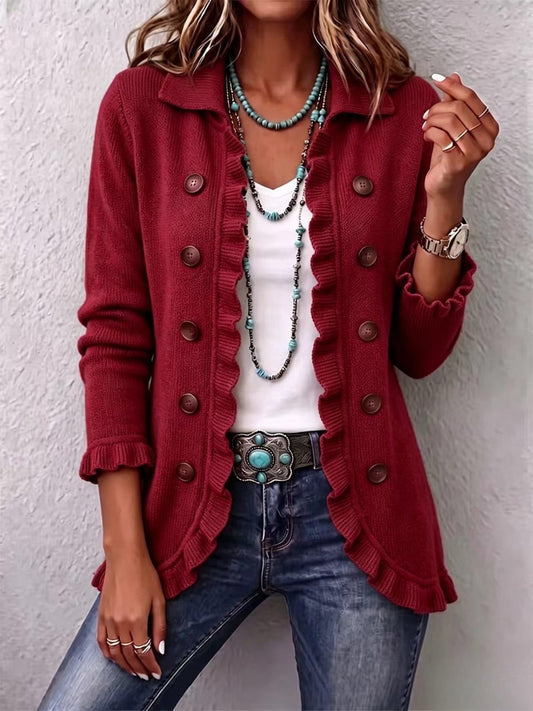 Annunziata | Chaqueta de Punto Rojo Rubi