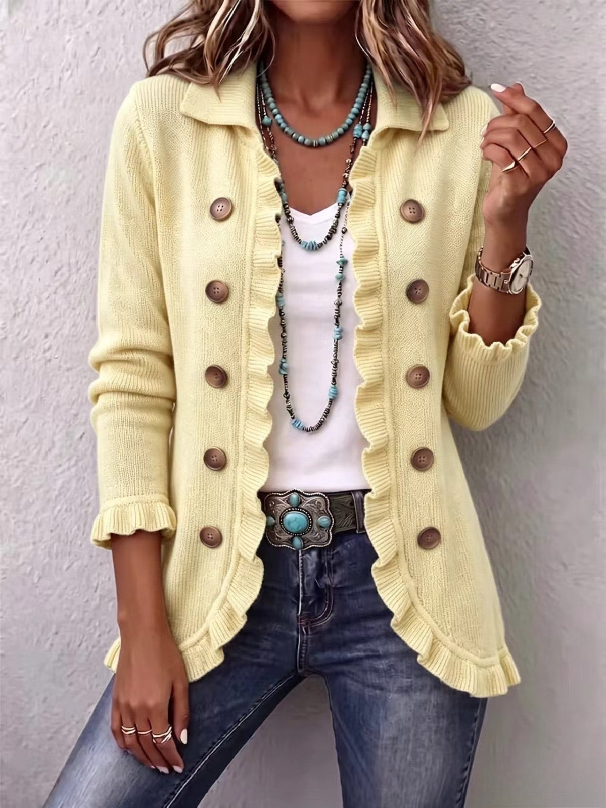 Grazia | Chaqueta de Punto Crema