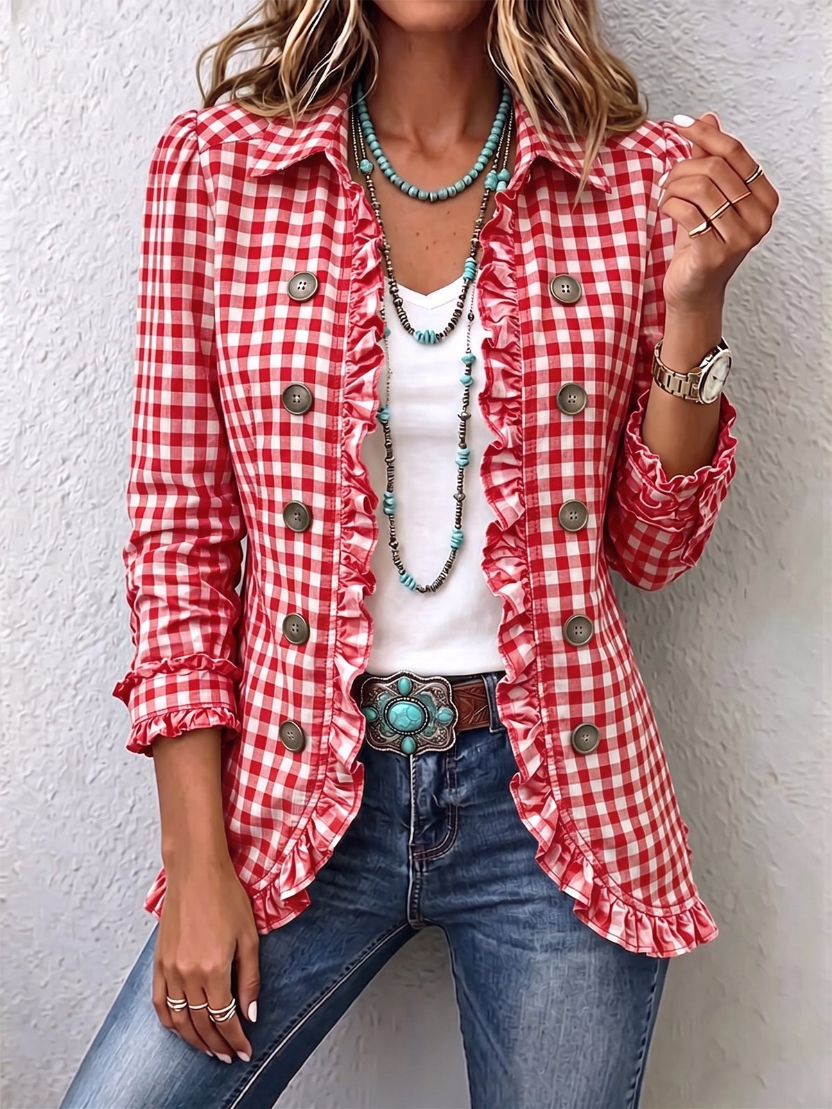 Carmela | Chaqueta de Cuadros Vichy
