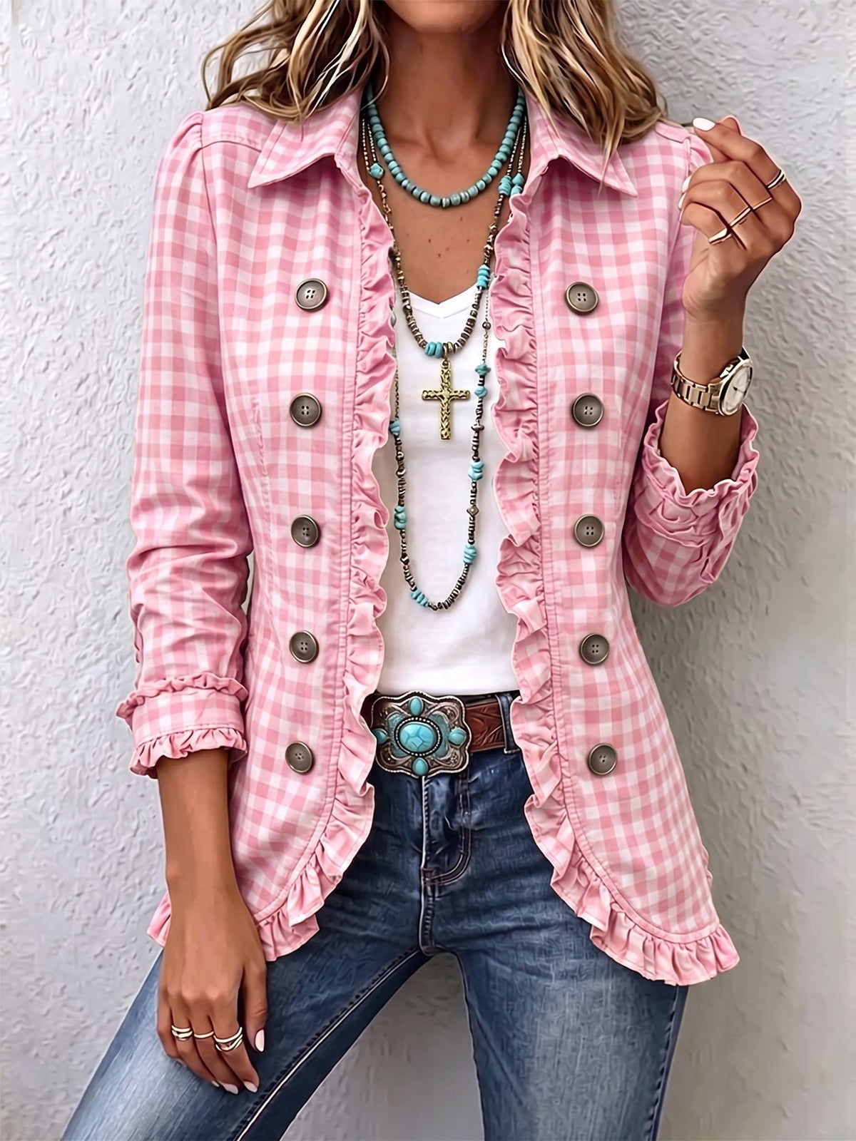 Carmela | Chaqueta de Cuadros Vichy