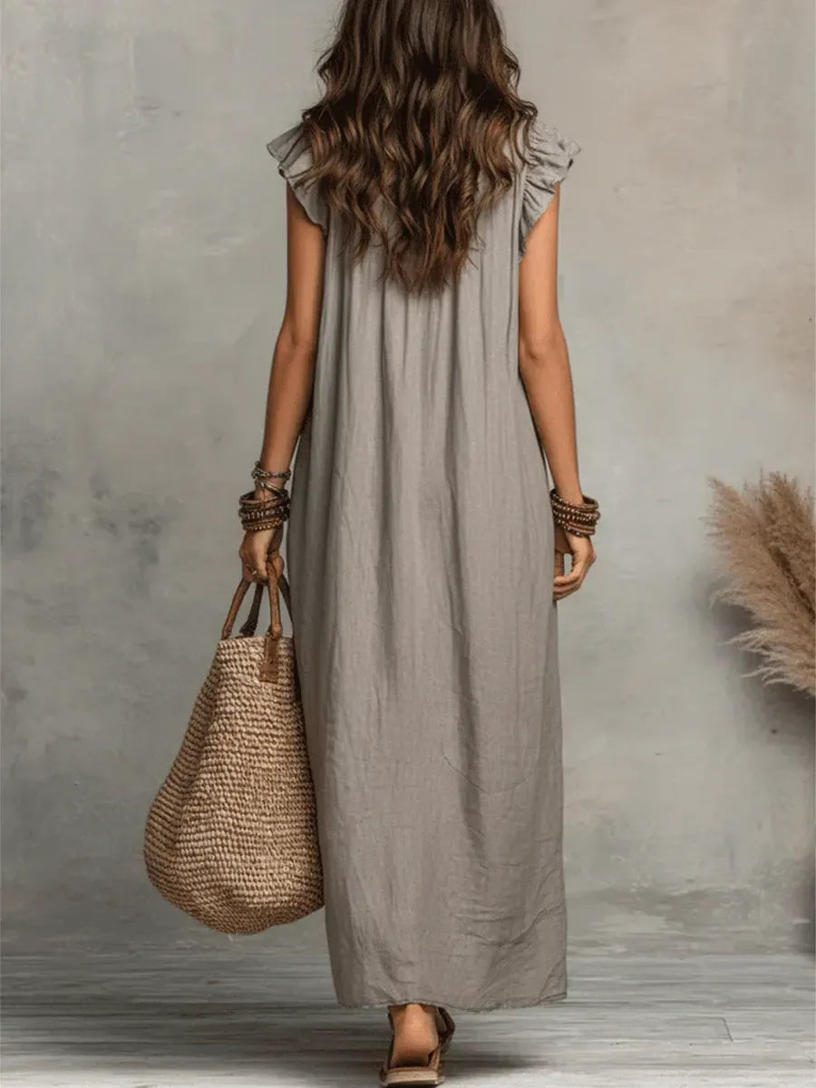 Vestido Positano Gris - Espalda