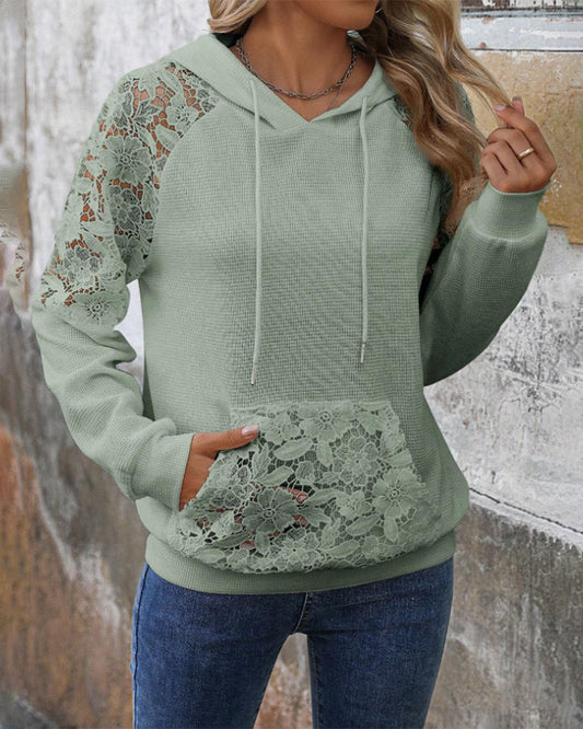 Helga | Sudadera con Capucha de Encaje